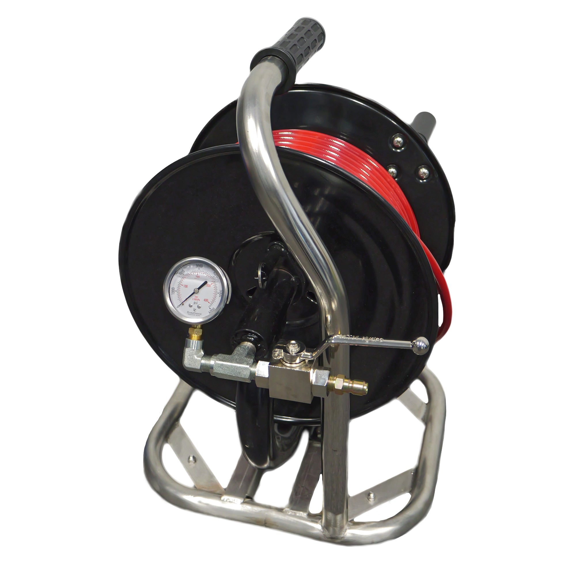 Portable Heavy Duty Deluxe Hose Reel with Jetter Hose – Jetters Northwest