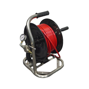 Heavy-Duty Deluxe Hand-Carry Hose Reel w/ Stainless-Steel Frame