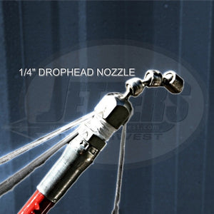 1/4" Drophead Nozzle w/Knuckle Leader, Stainless Steel