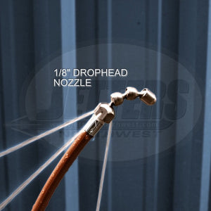 1/8" Drophead Nozzle w/Knuckle Leader, Stainless Steel